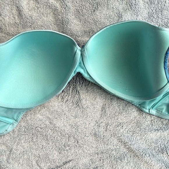 DÉESSE💫 Blue With Lace Lightly Padded Wireless Lightweight Bra - Picture 6 of 13